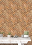 Herringbone Brick orange - tapet - 10.00x0.53m - fra GALERIE