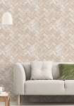 Herringbone Brick beige  - tapet - 10.00x0.53m - fra fra GALERIE