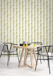 Lemon Stripe hvid - tapet - 10.00x0.53m - fra GALERIE