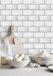 Metro Tile hvid - tapet - 10.00x0.53m - fra GALERIE