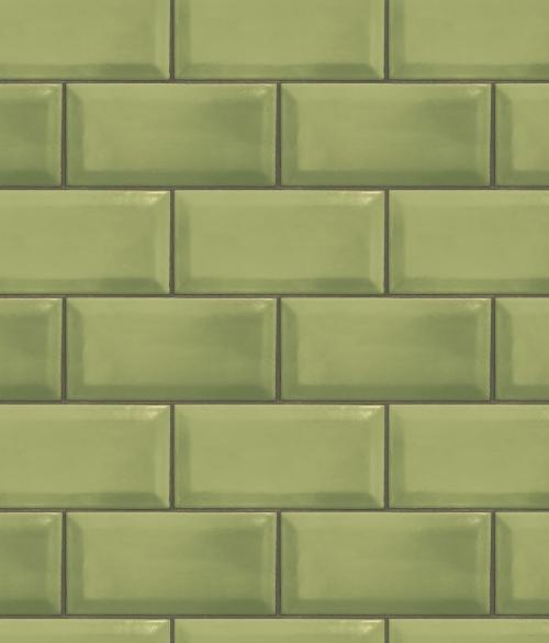 Metro Tile grøn  - tapet - 10.00x0.53m - fra GALERIE