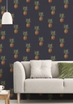 Pineapples blå - tapet - 10.00x0.53m - fra fra GALERIE