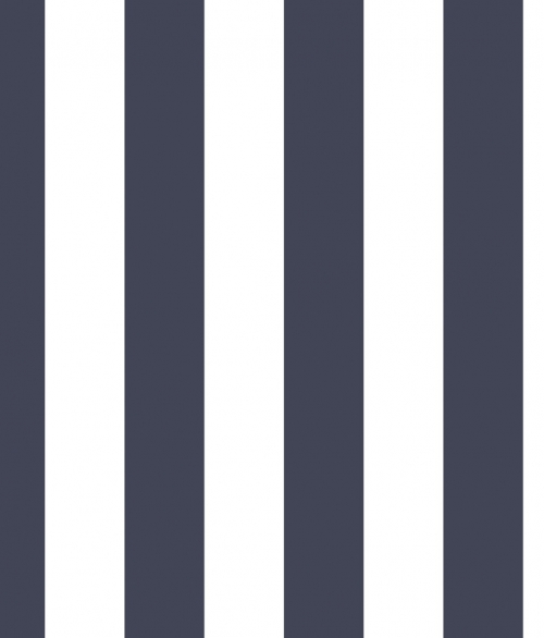 Awning Stripe navy - tapet - 10.00x0.53m - fra GALERIE