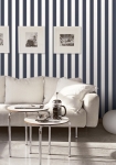 Awning Stripe navy - tapet - 10.00x0.53m - fra GALERIE