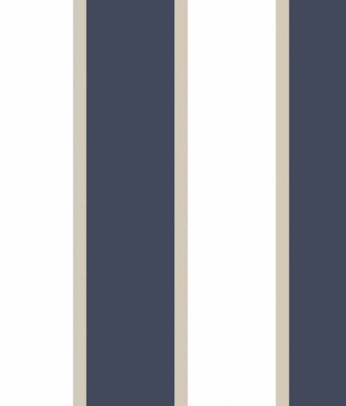 Formal Stripe navy/hvid/beige - tapet - 10.00x0.53m - fra GALERIE