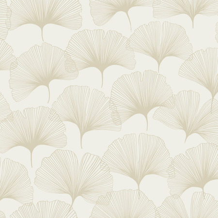 Ginkgo leaves guld/beige - tapet - 10,05x0,53 m - fra ESTA HOME