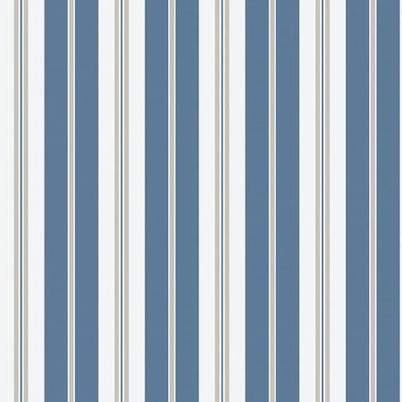 Sandhamn Stripe hvid og blå - tapet - 10,05x0,53 m - fra Borås