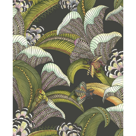 Hoopoe Leaves sort - tapet - 10.00x0.52m - fra Cole & Son