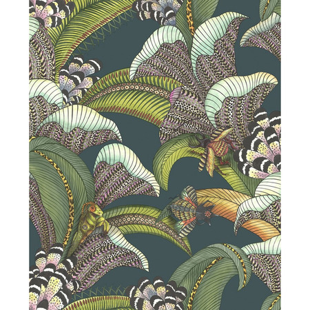 Hoopoe Leaves viridian - tapet - 10.00x0.52m - fra Cole & Son