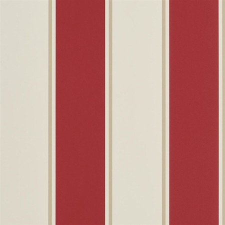 Mapleton Stripe vermilion - tapet - 10x0.52m - fra Ralph Lauren