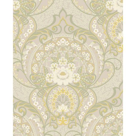 Posy 316010 beige/sand/pastel - tapet - 10x0.52m - fra Eijffinger