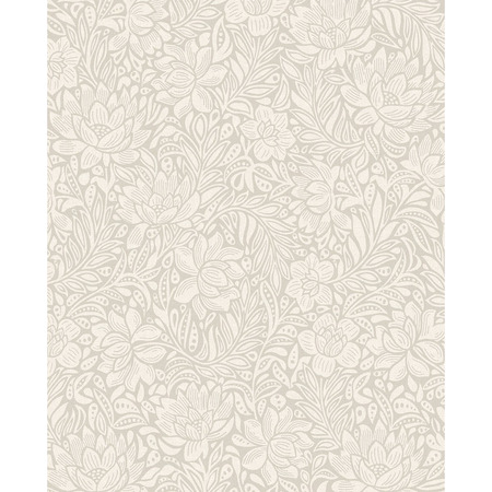 Posy 316020 beige/sand/hvid - tapet - 10x0.52m - fra Eijffinger