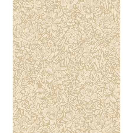 Posy 316021 beige/sand/guld - tapet - 10x0.52m - fra Eijffinger