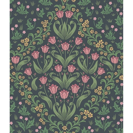 Tudor Garden sort - tapet - 10.00x0.52m - fra Cole & Son