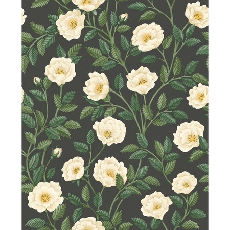 Hampton Roses sort - tapet - 10.00x0.52m - fra Cole & Son