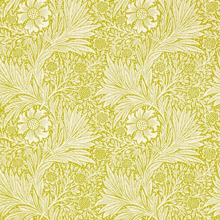 Marigold chartreuse - tapet - 10.05x0.52m - fra Morris & Co.