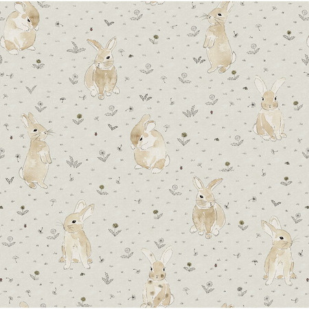 Bunny Field sand - tapet - 10.05x0.50m - fra Rebel Walls