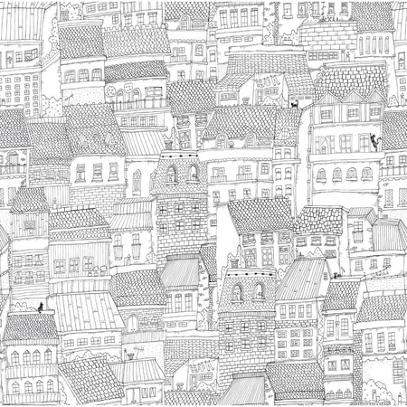 Dream Town graphite - tapet - 10.05x0.50m - fra Rebel Walls