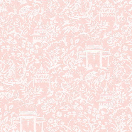 Garden Toile rosa - tapet - 10x0,53 m - fra GALERIE