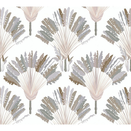 Jungle Chic 377082 beige/hvide/cream - tapet - 10.05x0.53m - fra Architects Paper