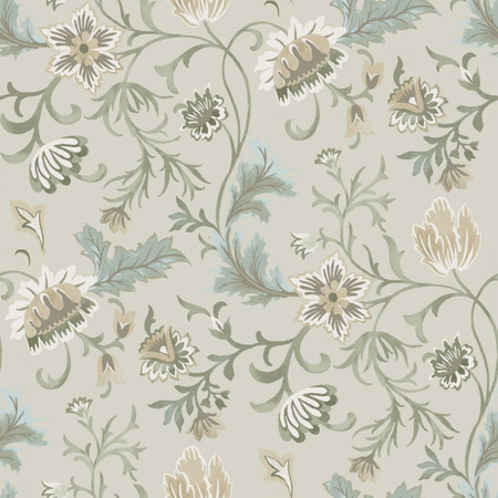 Vintage Blomster sand/grøn 139412 - tapet - 10,05x0,53 m - fra ESTA HOME