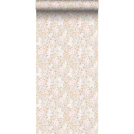 Blomster skinnende rosa 139533 - tapet - 10,05x0,53 m - fra ESTA HOME