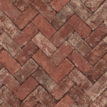 Herringbone Brick rød - tapet - 10.00x0.53m - fra GALERIE