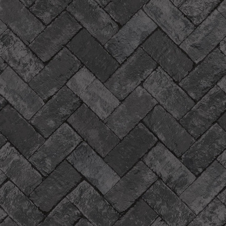 Herringbone Brick sort - tapet - 10.00x0.53m - fra GALERIE