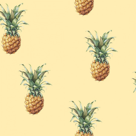 Pineapples gul - tapet - 10.00x0.53m - fra GALERIE