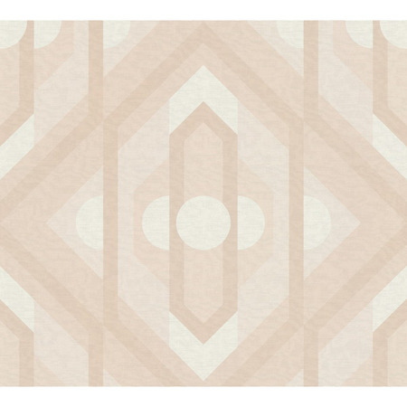 Geometric Ornaments rosa/beige - tapet - 8.50x0.53m - fra Tapetcompagniet