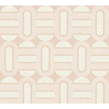 Oval Bars beige/creme pink - tapet - 8.50x0.53m - fra Tapetcompagniet