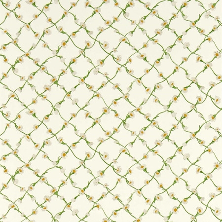 Daisy Trellis emerald/pearl - tapet - 10.05x0.52m - fra Harlequin