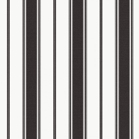 Heritage Stripe sort - tapet - 10.00x0.53m - fra GALERIE