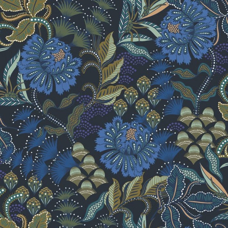 BLOOMSBURY BLEU INDIGO - tapet - 10.05x0,53m - fra CASADECO