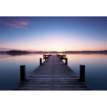 Pier at sunrise - fototapet - 254x366 cm - fra Wizard and Genius