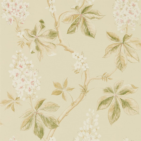 Woodland Walk flowers beige - tapet - 10x0,686 m - fra Sanderson