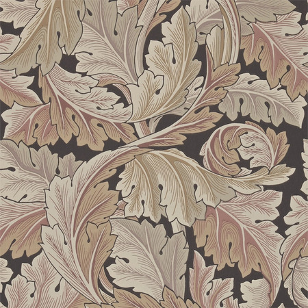 Archive II Acanthus brun - tapet - 10x0,52 m - fra Morris & Co.