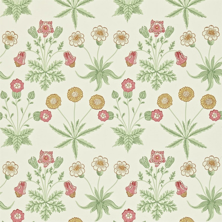 Archive II Daisy beige/pink  - tapet - 10x0,52 m - fra Morris & Co.