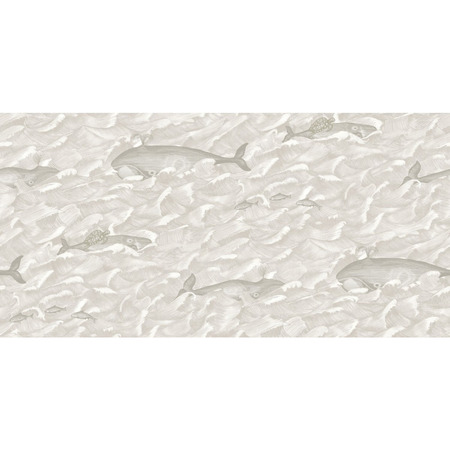 Whimsical whale grey - tapet - 10x0,685 m - fra Cole & Son