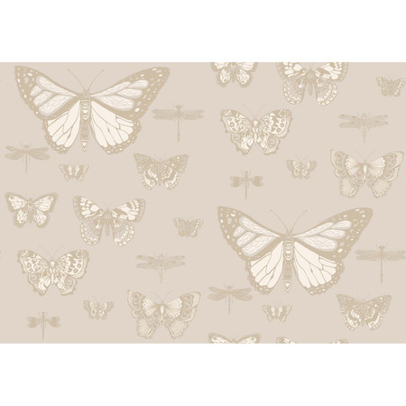 Whimsical butterfly støvet hvid - tapet - 10x0,52 m - fra Cole & Son