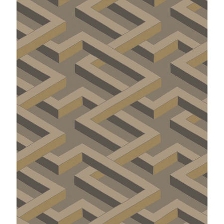 Geometric II brun - tapet - 10x0,52 m - fra Cole & Son