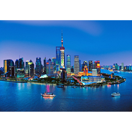 Shanghai Skyline - fototapet - 366x254 cm - fra Wizard and Genius