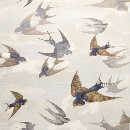 Chimney Swallow rosa - tapet - 10x0,52 m - fra Designers Guild