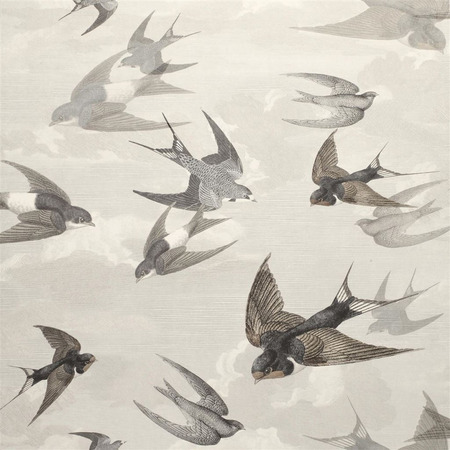 Chimney Swallow grå - tapet - 10x0,52 m - fra Designers Guild