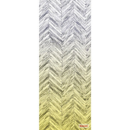 Herringbone Yellow Panel - fototapet - 250x100 cm - fra Komar