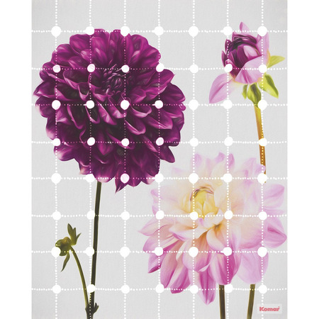 Flowers & Dots - fototapet - 250x200 cm - fra Komar