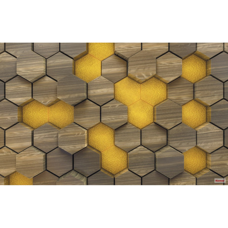 Woodcomb Olive - fototapet - 250x400 cm - fra Komar