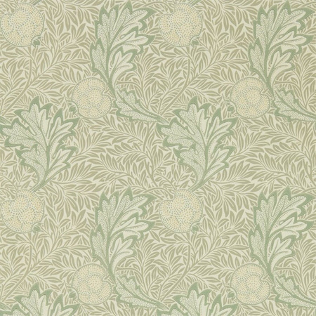 Apple Bay Leaf grøn - tapet 10,05x0,52 m - fra Morris & Co.