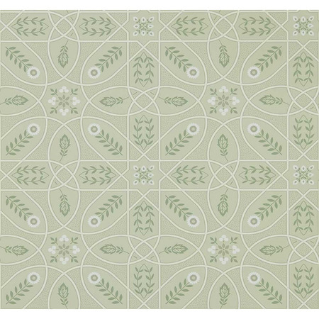 Brophy Trellis Sage Linen - tapet - 10,05x0,686 m - fra Morris & Co.