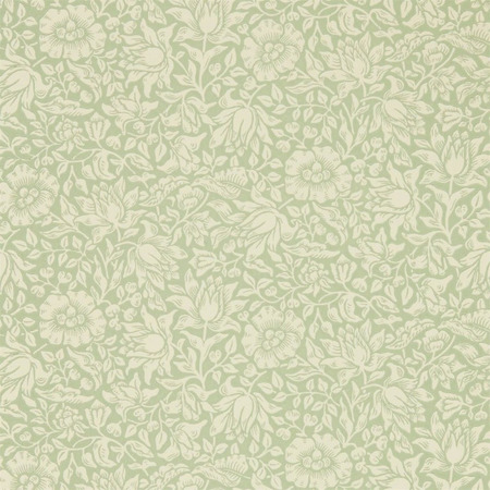 Mallow Apple Green - tapet - 10,05x0,52 m - fra Morris & Co.